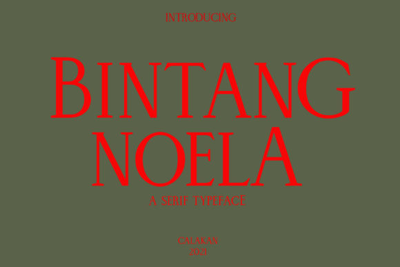Bintang Noela: A Bold Serif Typeface for Editorial Design