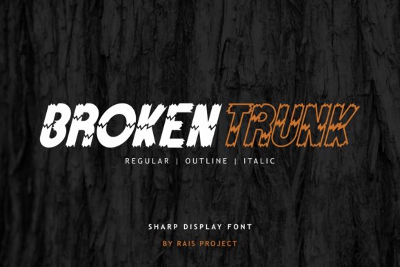 Broken Trunk Font: Bold Type for Crafters