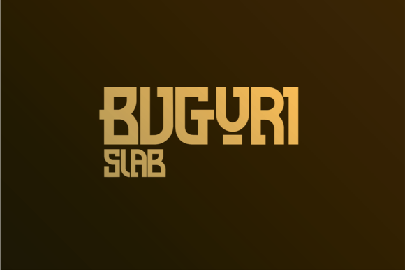 Buguri: A Bold Slab Serif Typeface for Branding