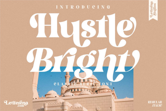 Hustle Bright: A Bold Serif Font for Editorial Design