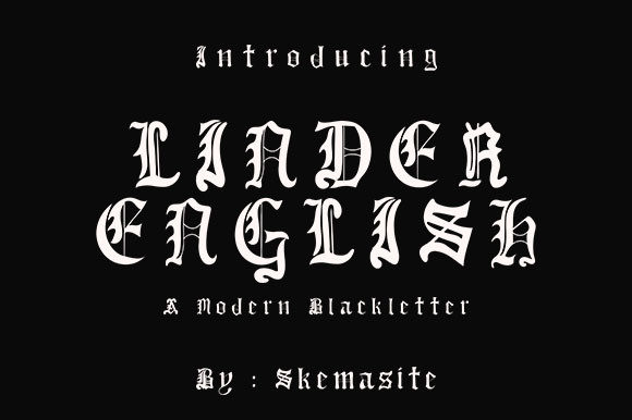 Linder English: A Bold Blackletter Typeface for Editorial Impact