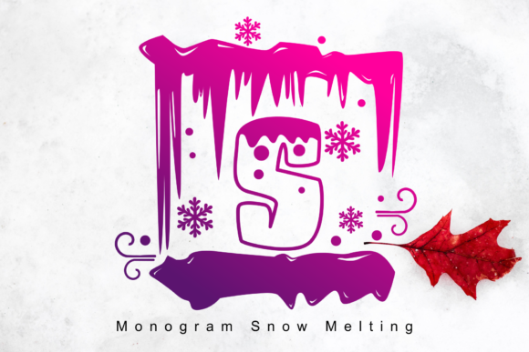 Monogram Snow Melting: A Sweet Decorative Font for Campaigns