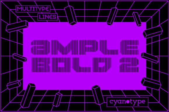 MultiType Lines Ample Bold 2 Typeface