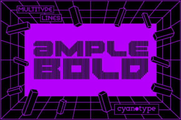 MultiType Lines Ample Bold Typeface