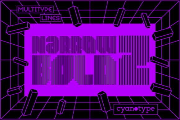 MultiType Lines Narrow Bold 2 Font Guide
