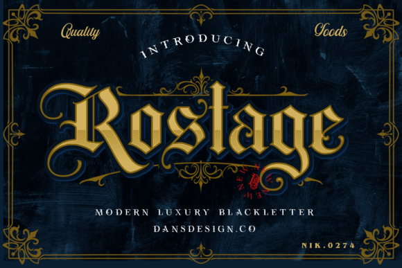 Rostage: A Bold Blackletter Font for Web Design